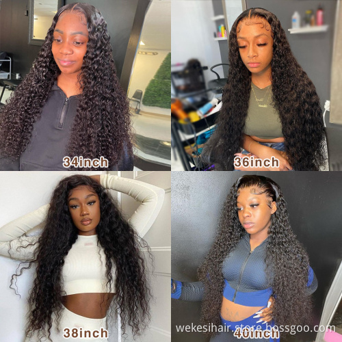 Natural Glueless HD lace front human hair wigs,100% virgin wig Brazilian hair lace front wigs,40 inches wigs for black women